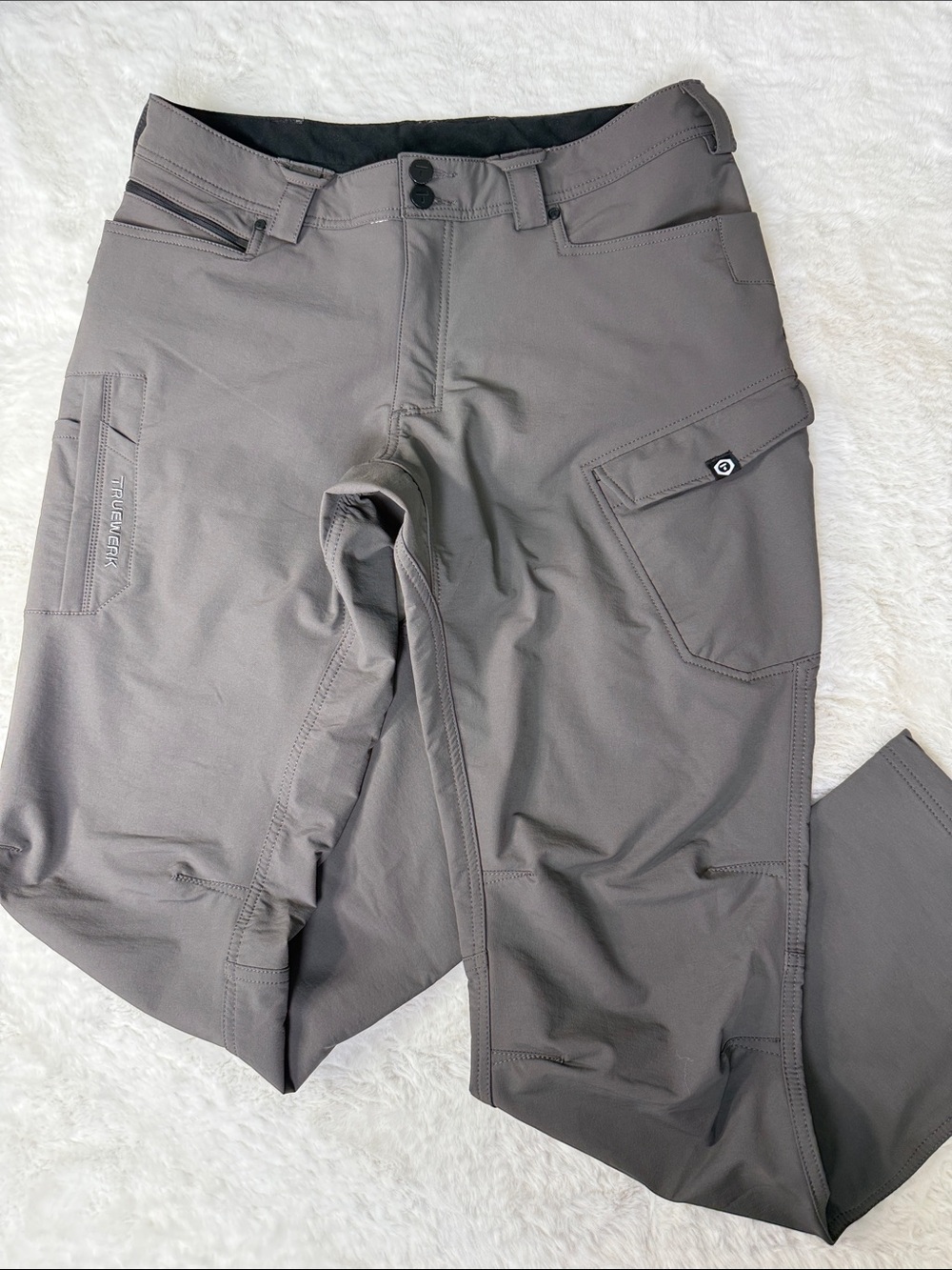 TRUEWERK T2 WerkPant Mens 34x34 Deep Grey Stretch Cargo Utility Work Pants